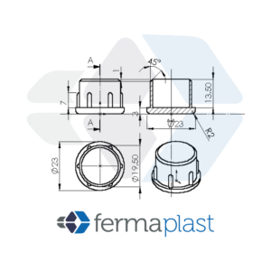 Ponteira 3/4" Interna Reta