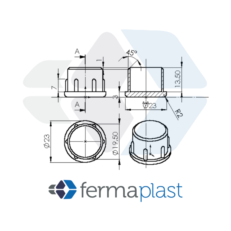 Ponteira 3/4" Interna Reta
