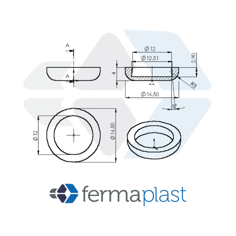 PRODUTO - 20006 Tampa Cabeça Parafuso 1/4"