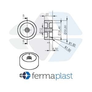 Roda 2" Nylon