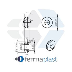 Passa Fio 6,5 Mm Pvc