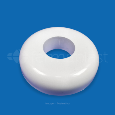 Para-choque Cama Hospitalar 100 mm com furo de 1.1/2". Proteja paredes e equipamentos contra impactos durante a movimentação. Durabilidade e segurança com a qualidade Fermaplast. Confira!