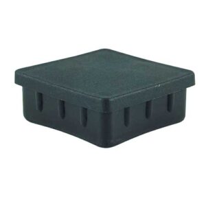 Ponteira Plástica 50x50 mm Interna Reta de alta resistência para tubos quadrados de grande porte. Acabamento profissional e proteção total para o piso com qualidade Fermaplast. Confira!