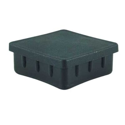 Ponteira Plástica 50x50 mm Interna Reta de alta resistência para tubos quadrados de grande porte. Acabamento profissional e proteção total para o piso com qualidade Fermaplast. Confira!