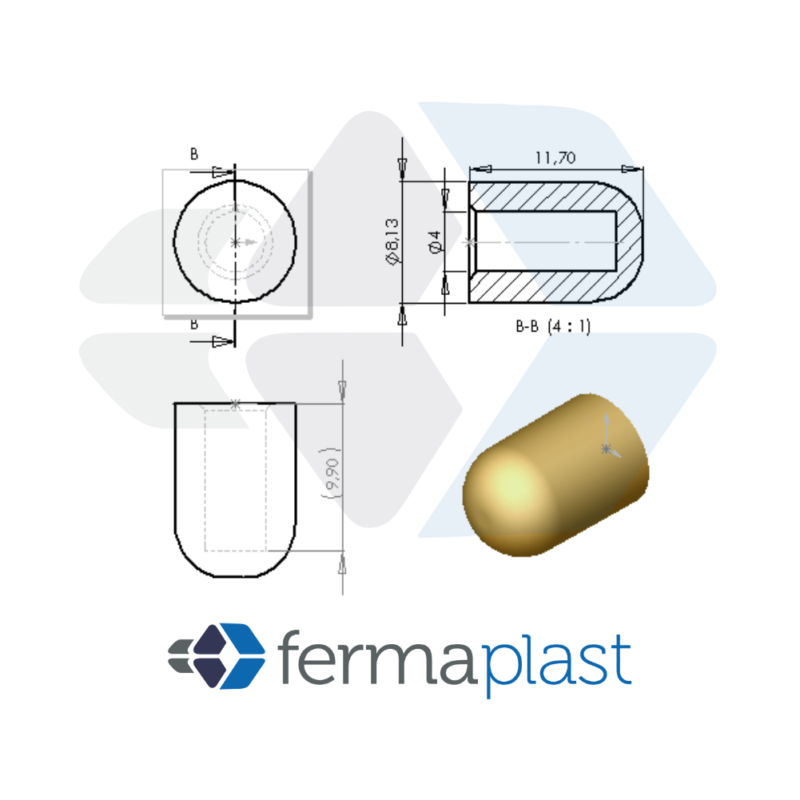Ponteira 3/16 Externa com Furo 4 Mm Pvc