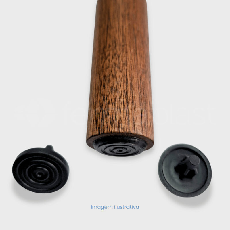 Pezinho Plástico para uso geral 30mm furo 10mm