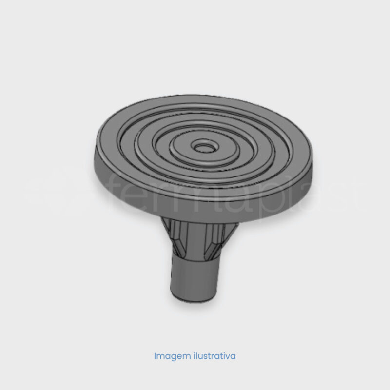 Pezinho Plástico para uso geral 30mm furo 10mm